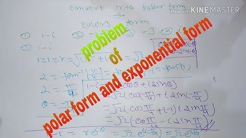 Part-5 problem of polar form and exponential form | complex numbers.