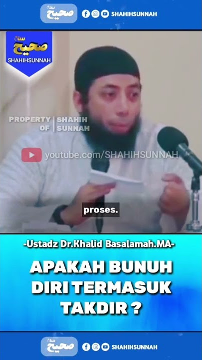 APAKAH BUNUH DIRI TERMASUK TAKDIR - USTADZ KHALID BASALAMAH #shorts #kajian #sunnah #ceramah