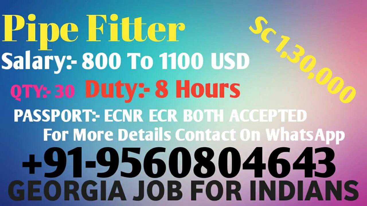 Pipe Fitter Job For Indian YouTube