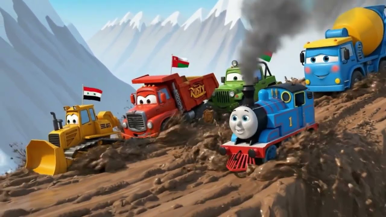 CARTOON CONSTRUCTION CREW: 11 SCENES OF EPIC MUD-SLINGING FUN | BUILDER VEHICLE ADVENTURE