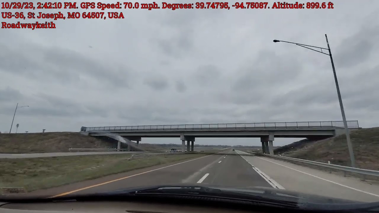 10/29/23 going from St Joseph Missouri 64503 to Easton Missouri 64443