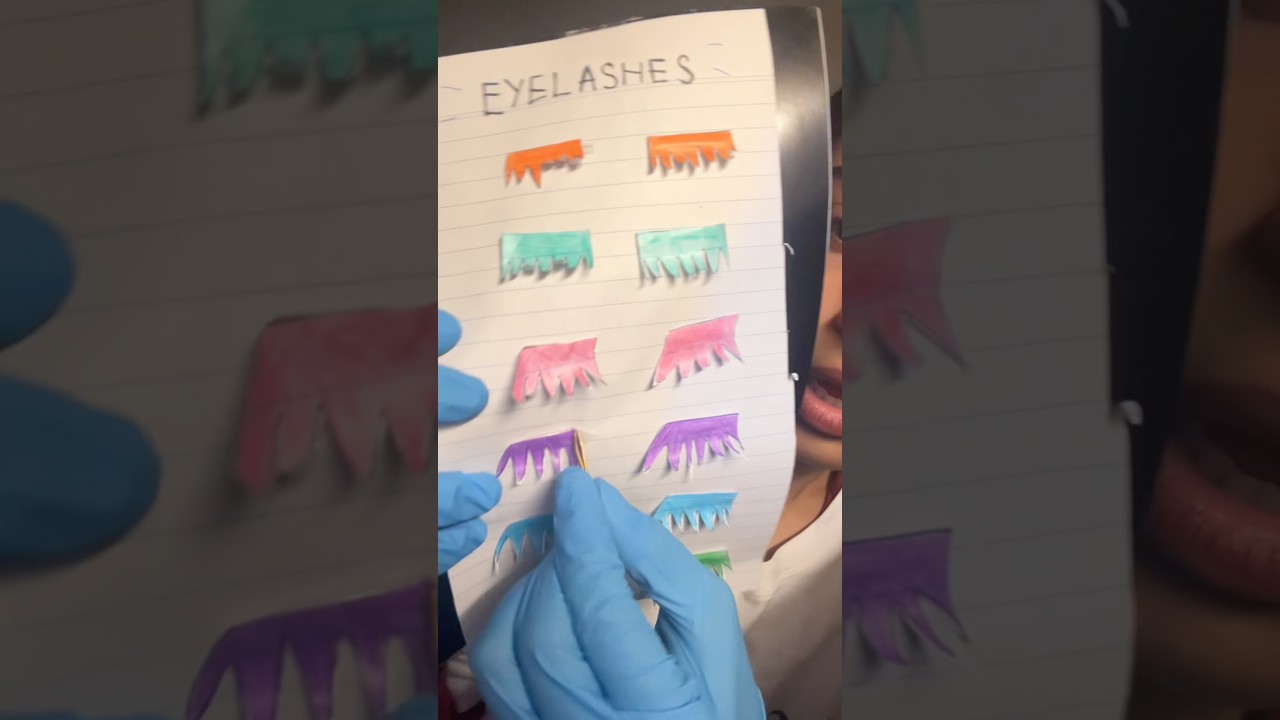 pov giving u purple eyelashes #asmr #asmrshorts #asmrvideo