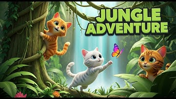 Schattige katten verdwaald in de jungle 🌴😹 Het grappigste wilde avontuur!