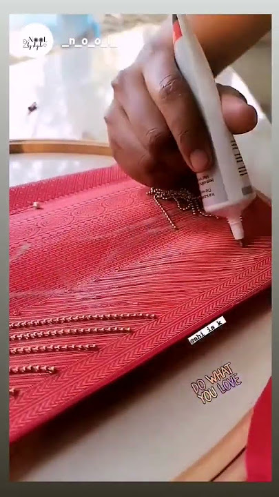 use the best glue for sticking stones 📌Instagram link in the description #blouse #1M #youtybeshorts