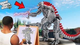 Franklin Draw Most Scariest Godzilla Using Magical Painting In Gta V !