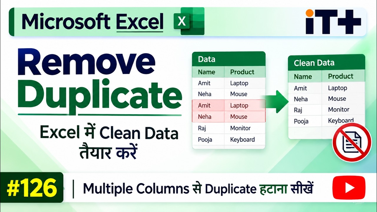 Remove Duplicates in Excel | Delete Duplicate Data Easily - YouTube