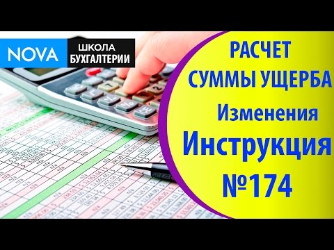 Расчет суммы ущерба в изменениях инструкции №174. Расчет суммы ущерба!