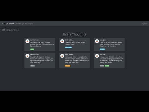 Thought Tracker: CS50 Final Project by Taiwo Babarinde