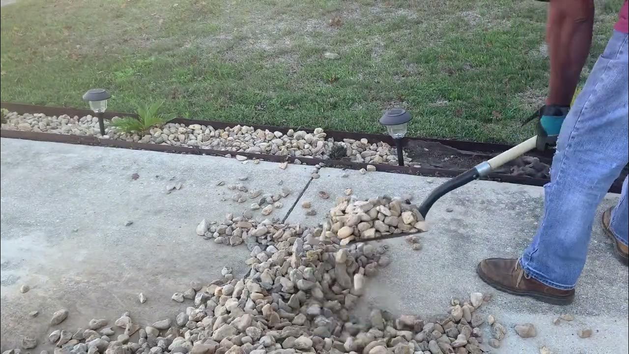 Replacing Mulch with Rocks 3 YouTube