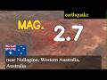 😱🚨  earthquake near Nullagine, Western Australia, Australia live updates today : 2.7 magnitude earth