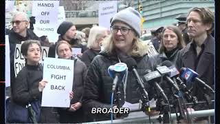 On Monday afternoon, the gates of Columbia University became the backdrop to an intense scene