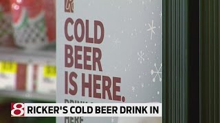 Ricker's cold beer drink-in