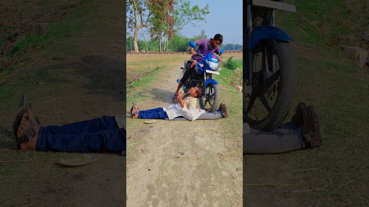 The Motorcycle Lifted on His Feet! 