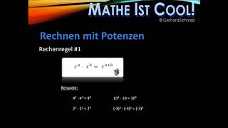 Mathe ist cool - Rechnen mit Potenzen - Rechenregel #1