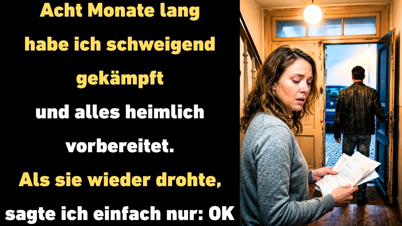 Ich stand um 6:45 Uhr in unserer Küche in Hamburg-Eimsbüttel und legte den braunen Umschlag mit den Scheidungspapieren auf den Esstisch. Meine Frau kam im Bademantel die Treppe herunter und fragte...