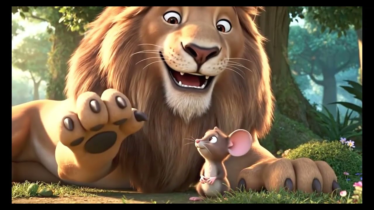 📖 The Lion and the Mouse – Classic Aesop’s Fable 🦁🐭 