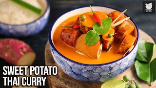 Full Of Protein Sweet Potato Thai Curry Red Thai Curry Paste Recipe Curry Recipe By Varun