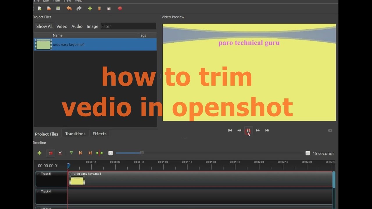 How To Trim Video In Openshot///..openshot mai trim kaise karte hai