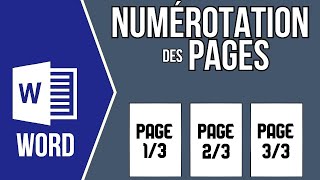 Numérotation des pages: Ajouter le nombre de page dans le pied de page - Microsoft Word