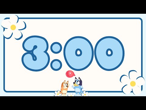 3 Minute Timer Bluey for Kids - Calm and Relaxing Music