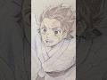 Drawing Tanjiro Kamado 🎨 | Demon Slayer / Kimetsu no Yaiba #anime #demonslayer #tanjiro