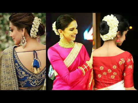 Gajra hairstyle|Silk saree makeup| Garima Verma - YouTube