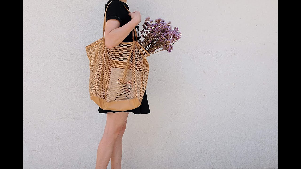 Mesh Beach Tote Womens Shoulder Handbag