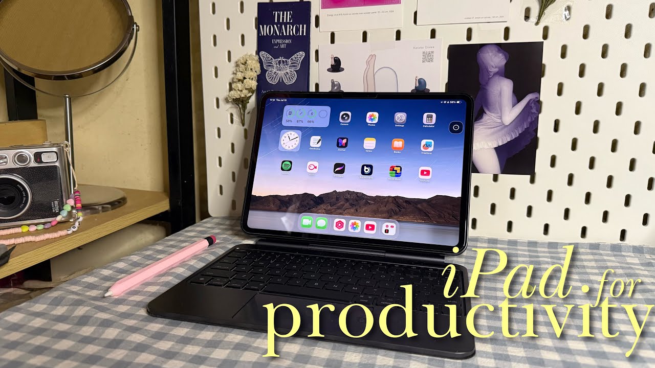 ipad for productivity 🤎 | magnetic keyboard + ipadOS 26 beta 2 ft goojodoq