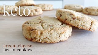 Keto Cream Cheese Pecan Cookies