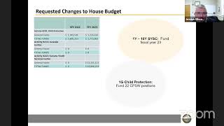 Senate Finance Committee Agency Budget Presentations-May 3
