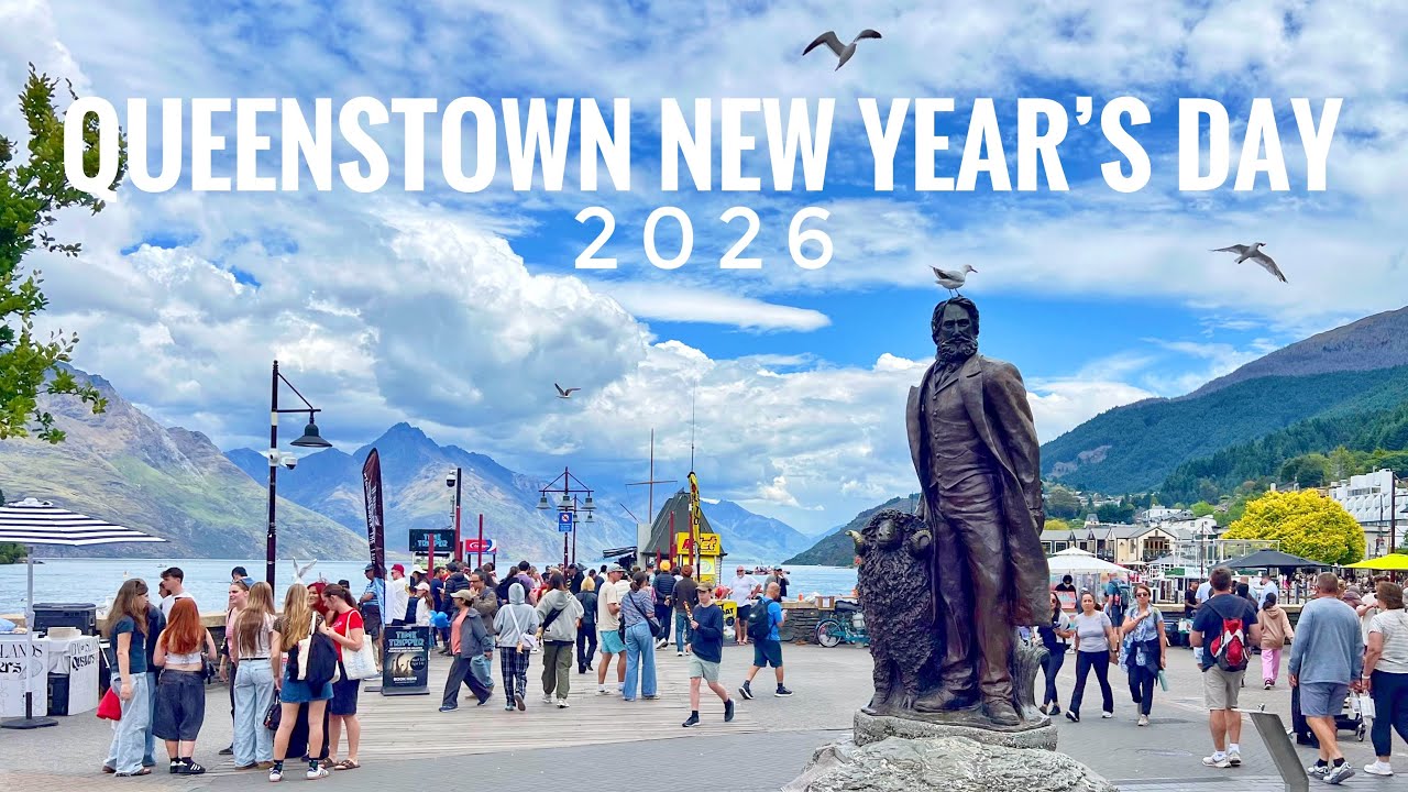 Queenstown New Year’s Day Walk 2026 🇳🇿 | Most Crowded Town Centre | New Zealand Walking Tour 4K