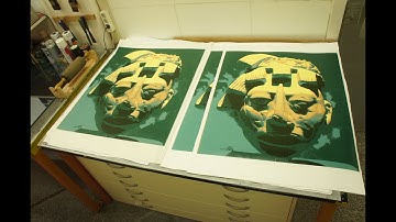 Pakal- making of reduction linocut