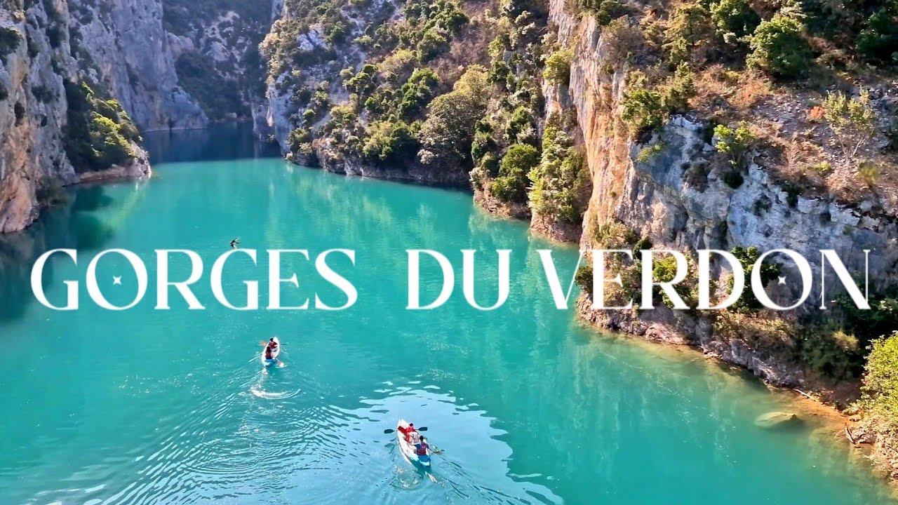 4K/🇫🇷 GORGES DU VERDON the most beautiful and largest river canyon in Europe/ Lac de Sainte Croix