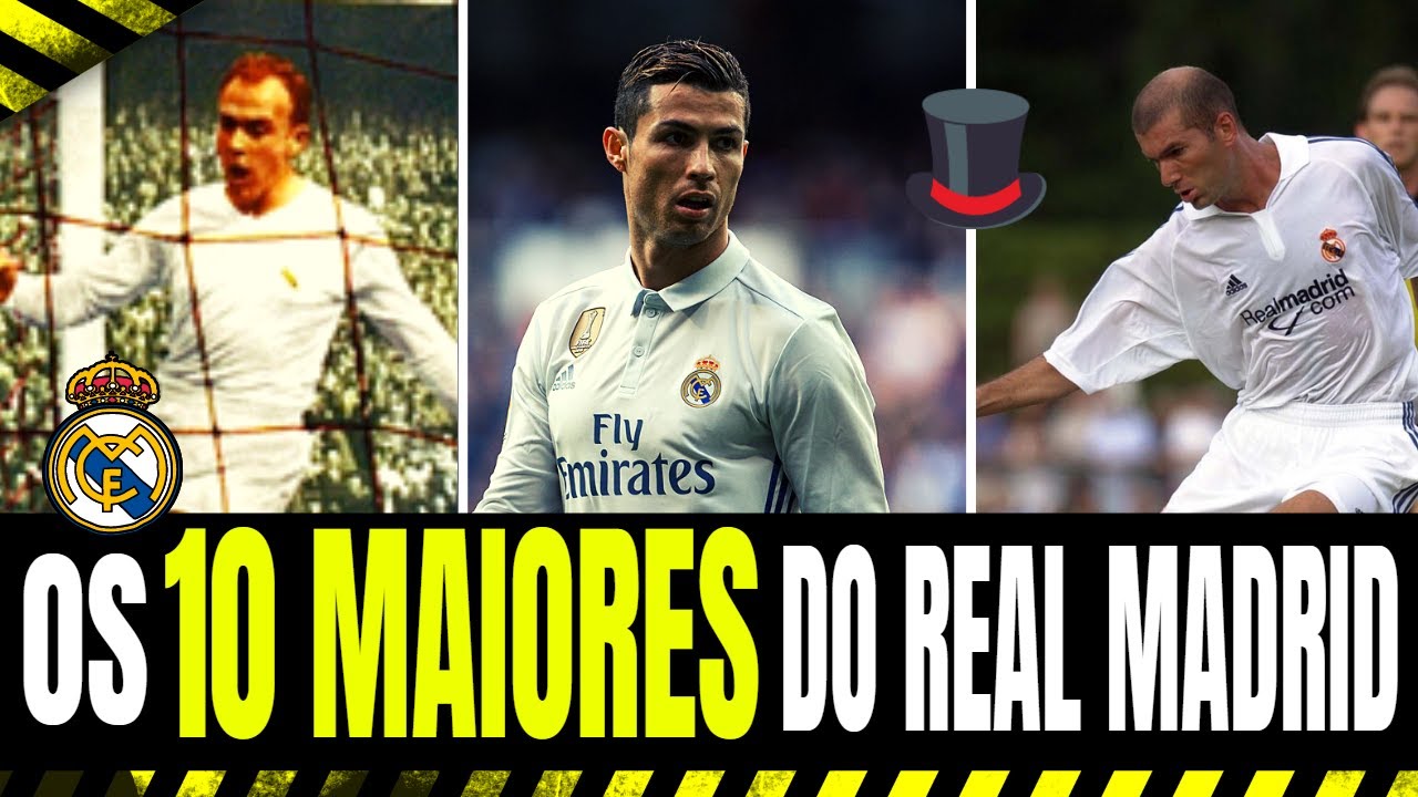 🔥Top 10 melhores jogadores do Real Madrid de todos os tempos, melhor  jogador de todos os tempos 