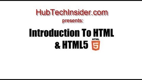 Mastering HTML 5 Web Development: Intro to HTML5 (Video 1 of 17)