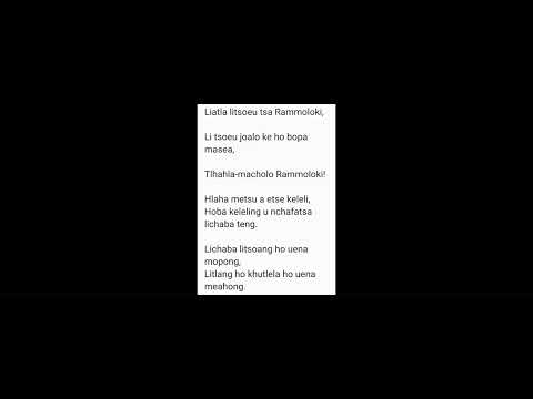 Thapelo ea Basotho| Tlhahla-macholo | Sotho Prayer | African Prayer