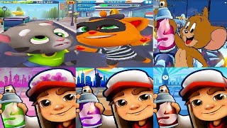 Subway Surfers 2022 VS 2023 VS Panda Run koko the robber TALKING TOM GOLD RUN tom and jerry jungle screenshot 4