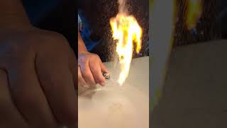 This is wild.. Non dairy creamer is flammable #experiment #amazingdiscovery #didyouknowthis #creamer
