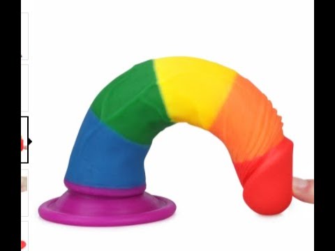 Кольоровий фалоімітатор на присосці "Prider Dildo 7" від LoveToy (довжина 18.5 см, діаметр 3.6 см), видео 1