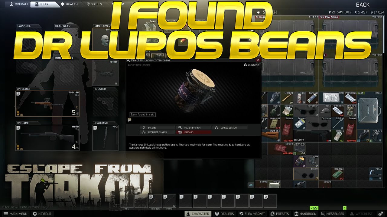 Escape From Tarkov I FOUND DRLUPO'S COFFEE BEANS! AS THE TOZ LORD