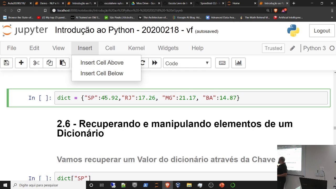 Aula 02/2020 - Parte 1 - Introdução a Python - - YouTube