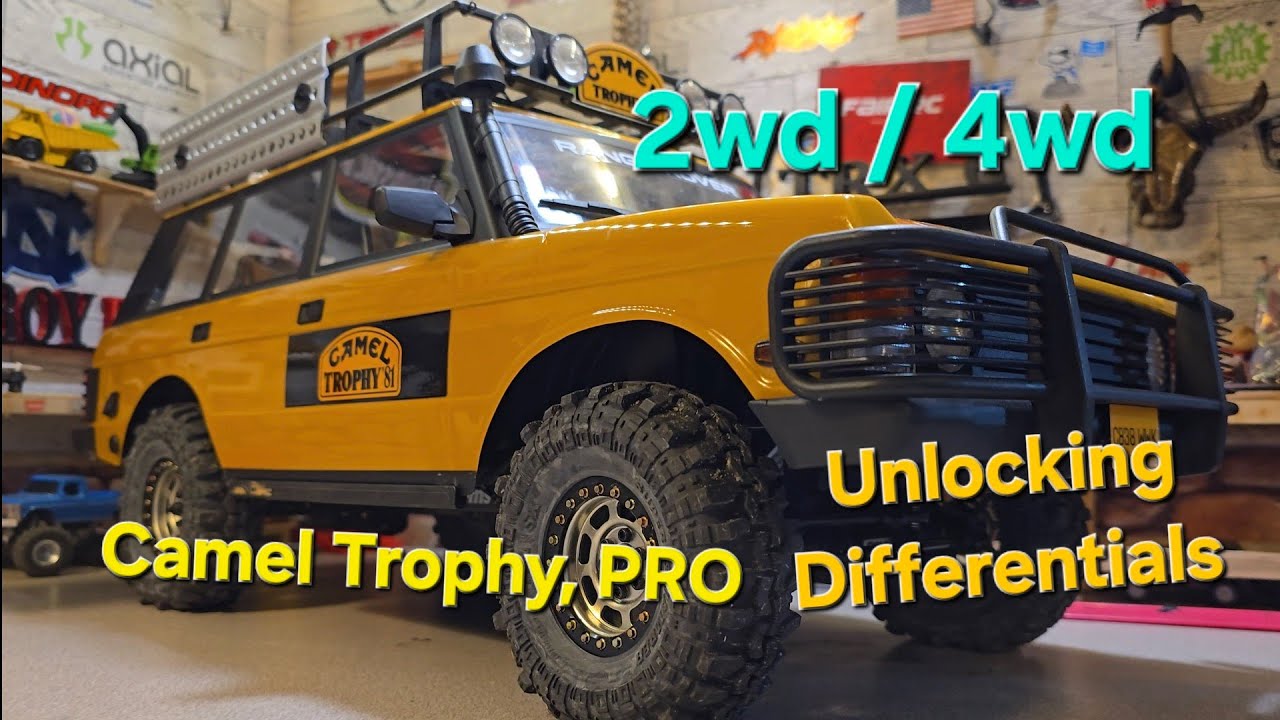 Часть 2. FMS FCX10 RR CAMEL TROPHY: разблокировка дифференциалов и полный привод (задний и передн...