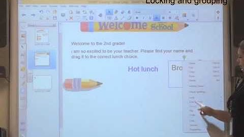How to lock and group images in SMART notebook software