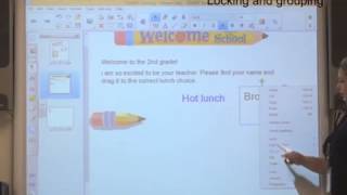 How to lock and group images in SMART notebook software