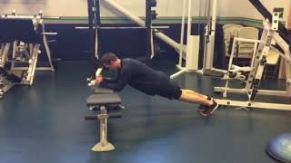 Arms elevated plank hold