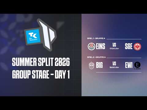 Prime League - 1. Liga SUMMER Split 2026 | Group Stage Day 1 | EINS vs SGE // BIG vs EWI | TK PRM