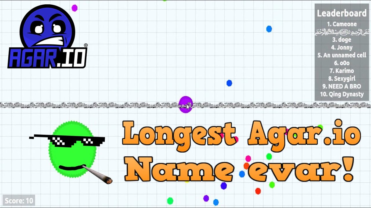 Agar.io - Longest Name Ever! (Agario Cheats and glitches!) - YouTube