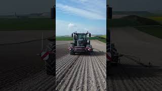 Fendt 716 One avec le semoir Amazone AD-P 353 spécial  #pourtoi #drone #agriculture #fendt