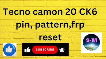 Tecno Camon 20 CK6 pin,pattern & frp reset done by android multi tool