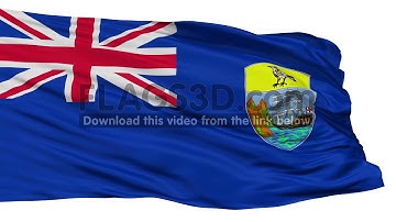 Saint Helena Flag Isolated Seamless Loop